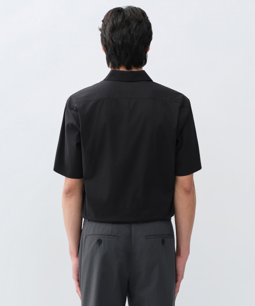 MUSINSA STANDARD（ムシンサスタンダード）の「ベーシック半袖ドレスシャツ[ブラック]（シャツ/ブラウス・メンズ・その他・SMALL/MEDIUM/LARGE/X-LARGE/2XL）」の3枚目の写真