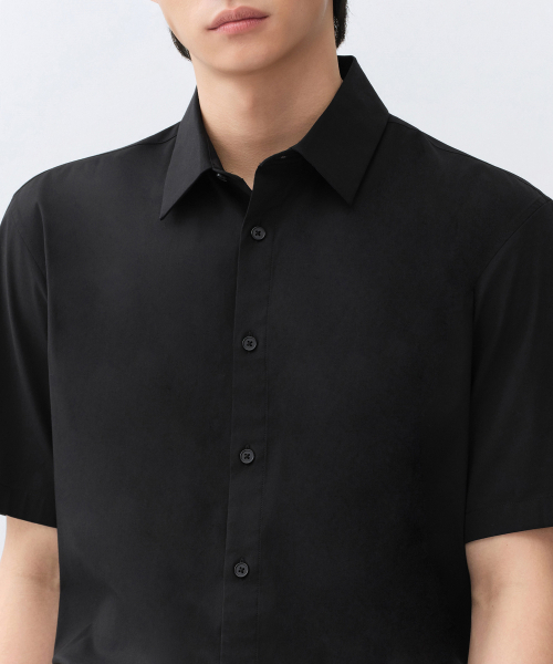 MUSINSA STANDARD（ムシンサスタンダード）の「ベーシック半袖ドレスシャツ[ブラック]（シャツ/ブラウス・メンズ・その他・SMALL/MEDIUM/LARGE/X-LARGE/2XL）」の4枚目の写真