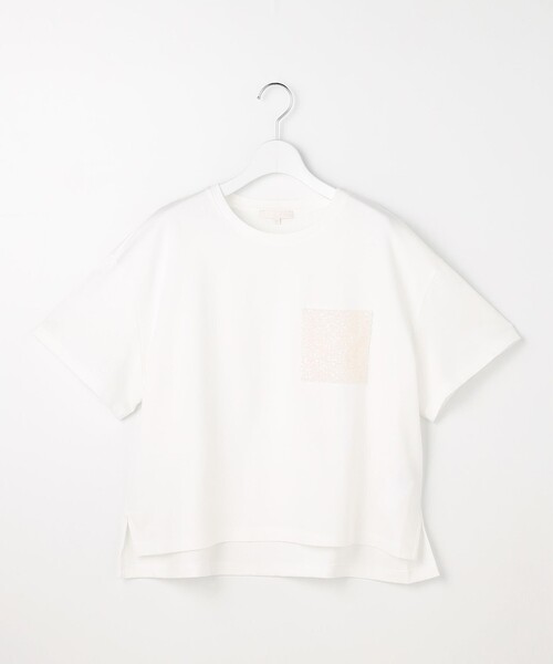 自由区(ジユウク)の「スパングルポケットTシャツ(Tシャツ/カットソー・レディース・アイボリー系/ブラック系/ブラウン系・38)」の8枚目の写真