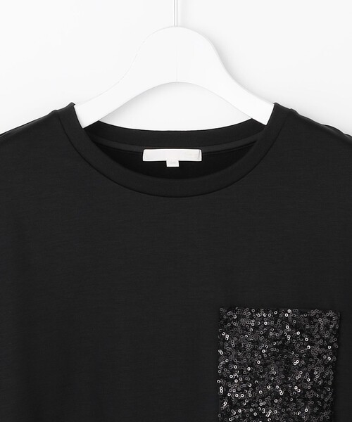 自由区(ジユウク)の「スパングルポケットTシャツ(Tシャツ/カットソー・レディース・アイボリー系/ブラック系/ブラウン系・38)」の10枚目の写真