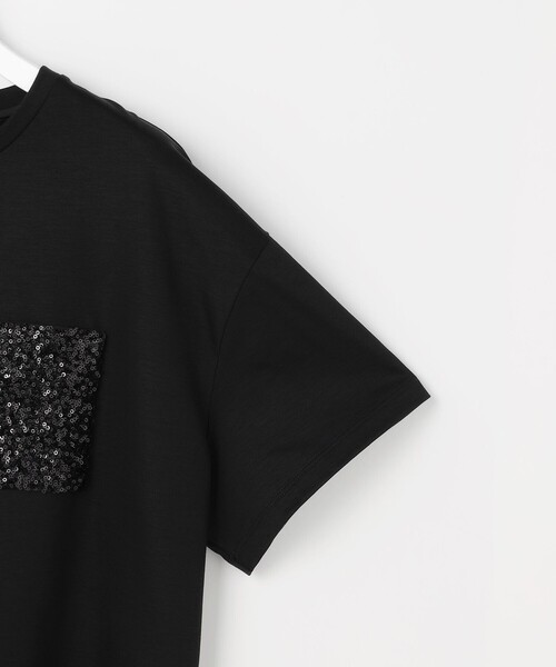 自由区(ジユウク)の「スパングルポケットTシャツ(Tシャツ/カットソー・レディース・アイボリー系/ブラック系/ブラウン系・38)」の11枚目の写真