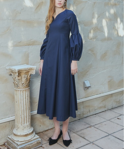ORGUE(オルグ)の「Heart Neck One-Piece/ハートネックワンピース(ワンピース・レディース・ネイビー/ホワイト・MEDIUM/SMALL)」の13枚目の写真
