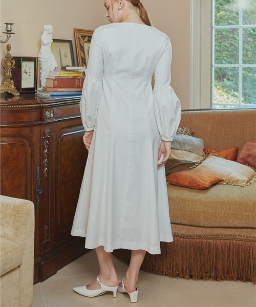 ORGUE(オルグ)の「Heart Neck One-Piece/ハートネックワンピース(ワンピース・レディース・ネイビー/ホワイト・MEDIUM/SMALL)」の10枚目の写真