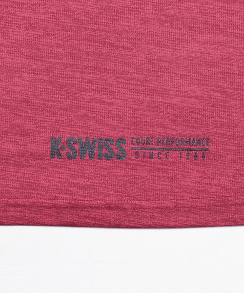 K-SWISS(ケースイス)の「【K-SWISS/ケースイス】杢天竺プリントクルーTシャツ/クルーネック ジム ランニング 通勤 休日(Tシャツ/カットソー・メンズ・ネイビー/ブラック/レッド・X-LARGE/LARGE/MEDIUM)」の16枚目の写真