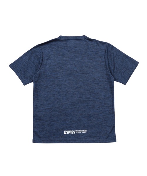 K-SWISS(ケースイス)の「【K-SWISS/ケースイス】杢天竺プリントクルーTシャツ/クルーネック ジム ランニング 通勤 休日(Tシャツ/カットソー・メンズ・ネイビー/ブラック/レッド・X-LARGE/LARGE/MEDIUM)」の9枚目の写真