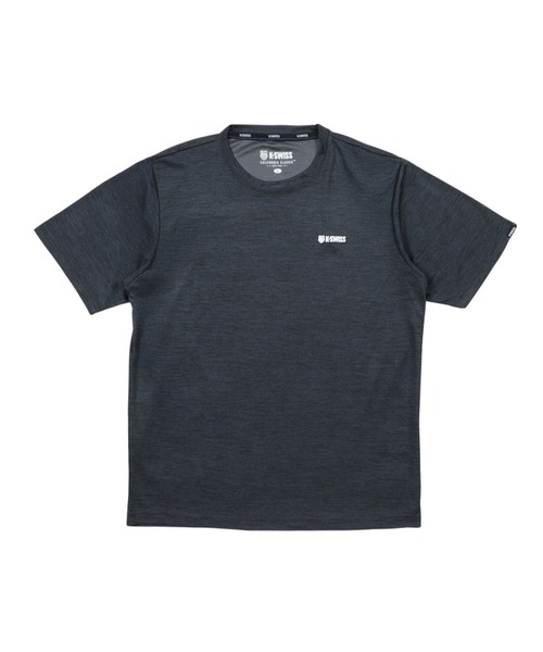 K-SWISS(ケースイス)の「【K-SWISS/ケースイス】杢天竺プリントクルーTシャツ/クルーネック ジム ランニング 通勤 休日(Tシャツ/カットソー・メンズ・ネイビー/ブラック/レッド・X-LARGE/LARGE/MEDIUM)」の6枚目の写真