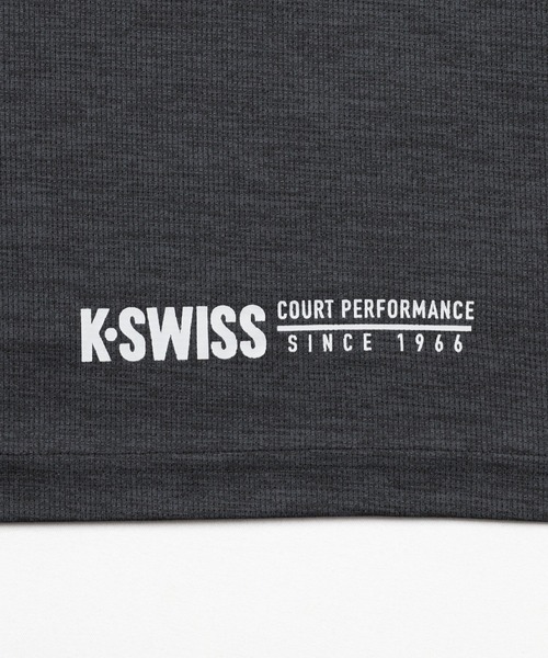K-SWISS(ケースイス)の「【K-SWISS/ケースイス】杢天竺プリントクルーTシャツ/クルーネック ジム ランニング 通勤 休日(Tシャツ/カットソー・メンズ・ネイビー/ブラック/レッド・X-LARGE/LARGE/MEDIUM)」の7枚目の写真