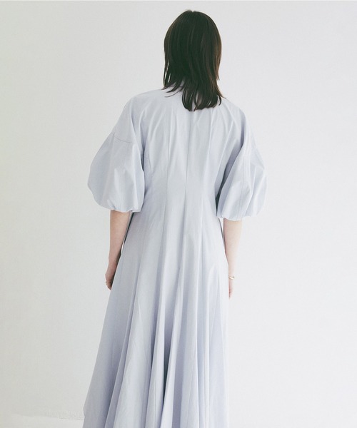 CLANE(クラネ)の「FORM SLEEVE PANEL LINE SHIRT ONEPIECE(ワンピース・レディース・ブラック/サックスブルー/ホワイト・0/2/1)」の21枚目の写真