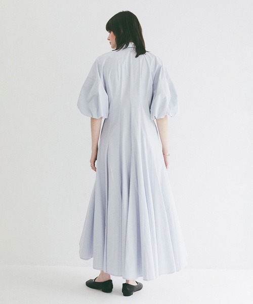 CLANE(クラネ)の「FORM SLEEVE PANEL LINE SHIRT ONEPIECE(ワンピース・レディース・ブラック/サックスブルー/ホワイト・0/2/1)」の19枚目の写真