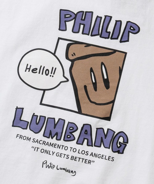 Philip Lumbang(フィリップランバン)の「【h】〔Philip Lumbang/フィリップランバン〕アソートアート プリント リラックスフィット 半袖Tシャツ(Tシャツ/カットソー・メンズ・ブラック系1/ホワイト系4/ブラック系2/ホワイト系3/ホワイト系2/ホワイト系1/ブラック系3/ブラック系4・LARGE/MEDIUM)」の16枚目の写真