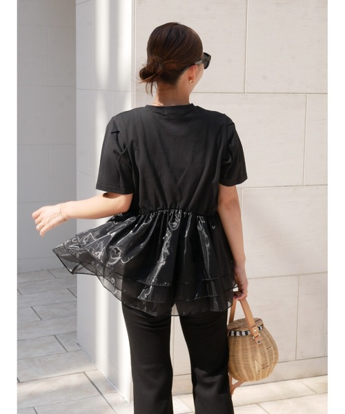 BeBeoD(べベッド)の「シアーフリルドッキングTシャツ(Tシャツ/カットソー・レディース・B/E/D/A/C・フリー)」の6枚目の写真