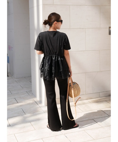 BeBeoD(べベッド)の「シアーフリルドッキングTシャツ(Tシャツ/カットソー・レディース・B/E/D/A/C・フリー)」の9枚目の写真
