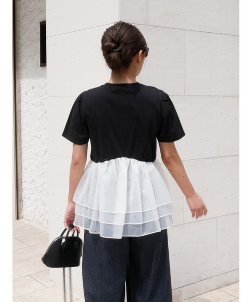 BeBeoD(べベッド)の「シアーフリルドッキングTシャツ(Tシャツ/カットソー・レディース・B/E/D/A/C・フリー)」の13枚目の写真