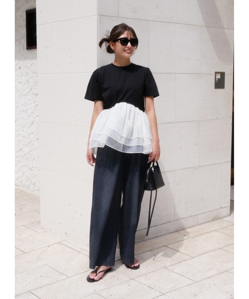 BeBeoD(べベッド)の「シアーフリルドッキングTシャツ(Tシャツ/カットソー・レディース・B/E/D/A/C・フリー)」の14枚目の写真