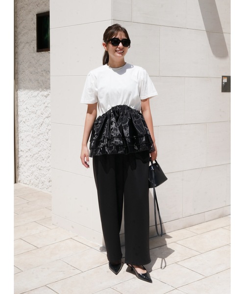 BeBeoD(べベッド)の「シアーフリルドッキングTシャツ(Tシャツ/カットソー・レディース・B/E/D/A/C・フリー)」の18枚目の写真