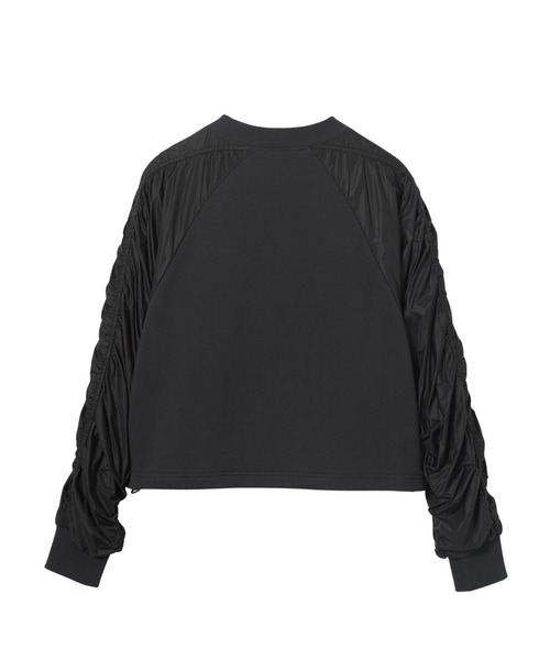 X-girl（エックスガール）の「JERSEY MIX CREWNECK TOP（スウェット・レディース・ブラック/オリーブ・S/M）」の8枚目の写真