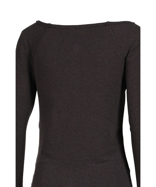 VACANT Archive(ベイカントアーカイブ)の「LENNY HENLEY NECK LONG-SLEEVE T-SHIRT(Tシャツ/カットソー・レディース・チャコールグレー/ブラック・OS)」の10枚目の写真