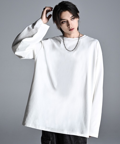 オーバーサイズ長袖Tシャツ ホワイト ブランド古着】長袖Tシャツ（Tシャツ/カットソー）｜ADRER（アドラー