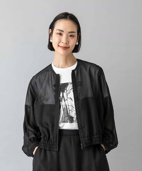 MICHEL KLEIN（ミッシェル・クラン）の「[セットアップ対応]メッシュブルゾン（ブルゾン・レディース・ブラック・38/40）」の19枚目の写真