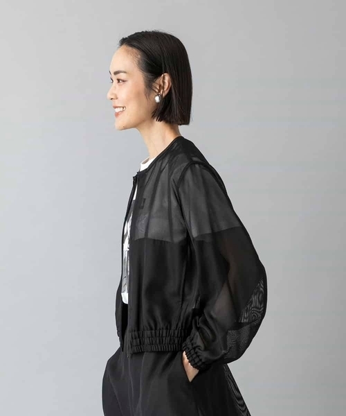 MICHEL KLEIN（ミッシェル・クラン）の「[セットアップ対応]メッシュブルゾン（ブルゾン・レディース・ブラック・38/40）」の20枚目の写真