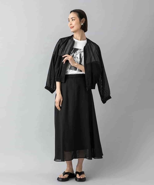 MICHEL KLEIN（ミッシェル・クラン）の「[セットアップ対応]メッシュブルゾン（ブルゾン・レディース・ブラック・38/40）」の2枚目の写真