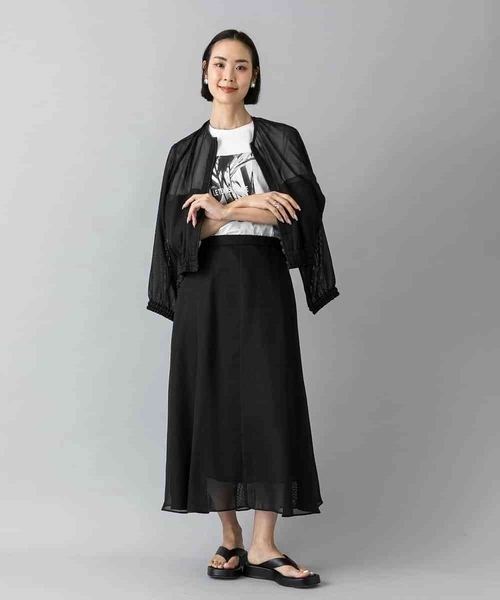 MICHEL KLEIN（ミッシェル・クラン）の「[セットアップ対応]メッシュブルゾン（ブルゾン・レディース・ブラック・38/40）」の3枚目の写真