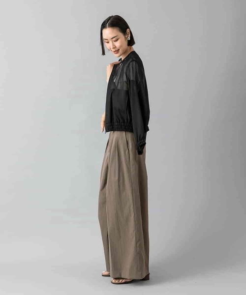 MICHEL KLEIN（ミッシェル・クラン）の「[セットアップ対応]メッシュブルゾン（ブルゾン・レディース・ブラック・38/40）」の10枚目の写真