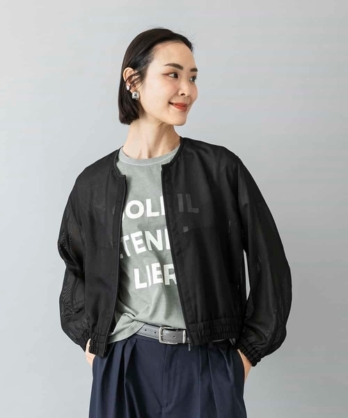 MICHEL KLEIN（ミッシェル・クラン）の「[セットアップ対応]メッシュブルゾン（ブルゾン・レディース・ブラック・38/40）」の14枚目の写真