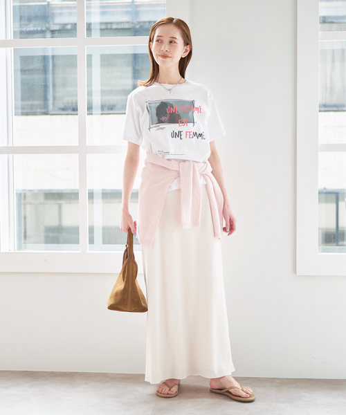 U by SPICK&SPAN（ユーバイスピックアンドスパン）の「TRICOMER/トリコメル UNE FEMME EST FEMME-2 TEE（Tシャツ/カットソー・レディース・ホワイト・FREE）」の2枚目の写真