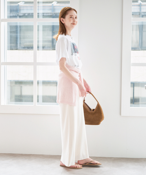 U by SPICK&SPAN（ユーバイスピックアンドスパン）の「TRICOMER/トリコメル UNE FEMME EST FEMME-2 TEE（Tシャツ/カットソー・レディース・ホワイト・FREE）」の3枚目の写真
