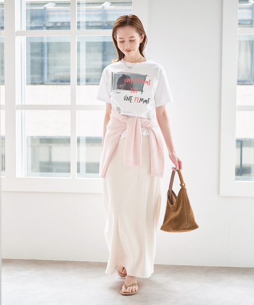 U by SPICK&SPAN（ユーバイスピックアンドスパン）の「TRICOMER/トリコメル UNE FEMME EST FEMME-2 TEE（Tシャツ/カットソー・レディース・ホワイト・FREE）」の7枚目の写真