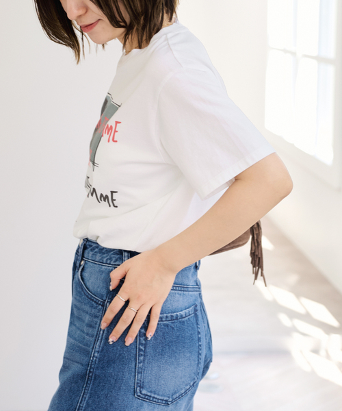 U by SPICK&SPAN（ユーバイスピックアンドスパン）の「TRICOMER/トリコメル UNE FEMME EST FEMME-2 TEE（Tシャツ/カットソー・レディース・ホワイト・FREE）」の22枚目の写真
