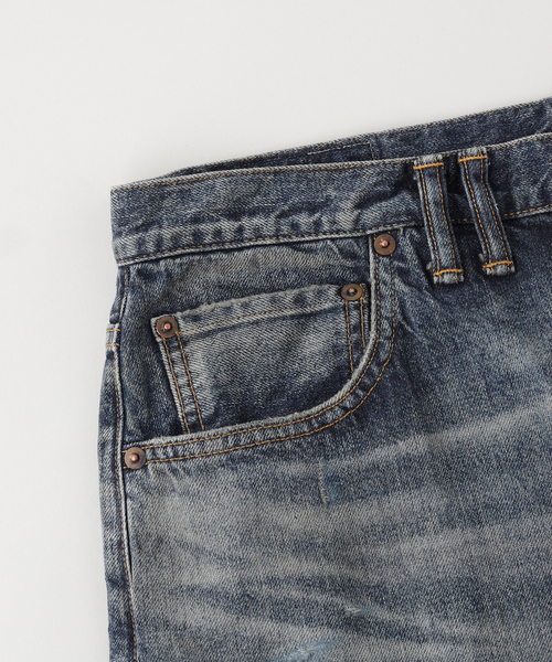 Anachronorm(アナクロノーム)の「ANACHRONORM / アナクロノーム REMAKED WIDE 5P DENIM PANTS(デニムパンツ・メンズ・コバルトブルー・X-LARGE/LARGE/MEDIUM/SMALL)」の3枚目の写真