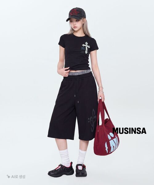 KIJIKO(キジコ)の「Ke907. Easy Slouchy Sweat Bag Burgundy(ショルダーバッグ・レディース・バーガンディー・FREE)」の8枚目の写真