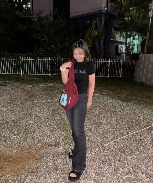 KIJIKO(キジコ)の「Ke907. Easy Slouchy Sweat Bag Burgundy(ショルダーバッグ・レディース・バーガンディー・FREE)」の15枚目の写真