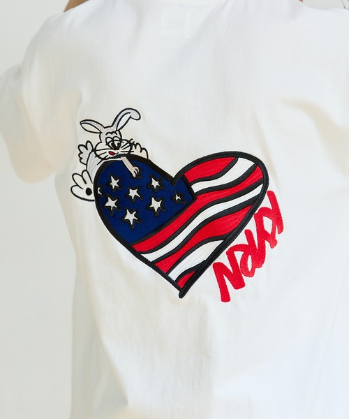 kaoyorinakami(カオヨリナカミ)の「american rabbit tee / アメリカラビットTシャツ(Tシャツ/カットソー・メンズ・ホワイト/ブラック・SMALL/MEDIUM/LARGE/X-LARGE)」の17枚目の写真