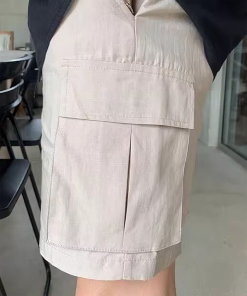 WESTBOY(ウエストボーイ)の「ストリート カーゴポケット ドローコード ショーツ WO26S14PT05(その他パンツ・メンズ・ブラック/ベージュ/ホワイト・L/M/XL)」の6枚目の写真