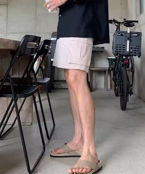 WESTBOY(ウエストボーイ)の「ストリート カーゴポケット ドローコード ショーツ WO26S14PT05(その他パンツ・メンズ・ブラック/ベージュ/ホワイト・L/M/XL)」の7枚目の写真
