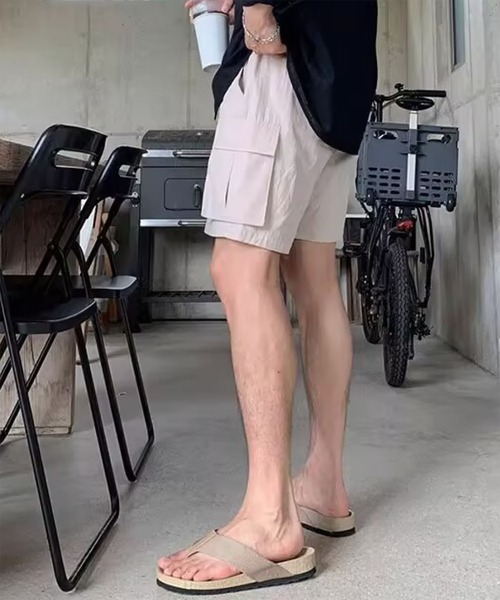 WESTBOY(ウエストボーイ)の「ストリート カーゴポケット ドローコード ショーツ WO26S14PT05(その他パンツ・メンズ・ブラック/ベージュ/ホワイト・L/M/XL)」の8枚目の写真