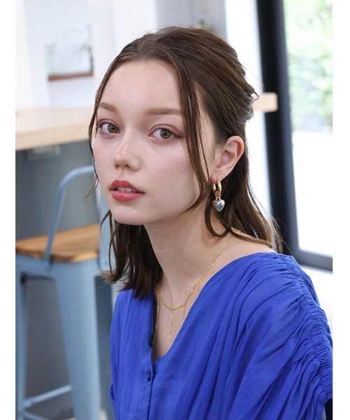 Edit Sheen(エディットシーン)の「ころんハートフープピアス(ピアス(両耳用)・レディース・シルバー/ゴールド・FREE)」の6枚目の写真