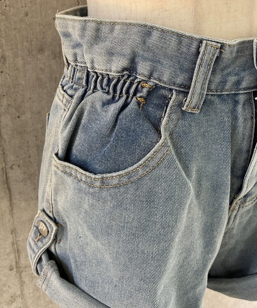 meJane(ミージェーン)の「ロープアップ デニムショートパンツ(デニムパンツ・レディース・ブルー/ブラック・L/M/S)」の14枚目の写真