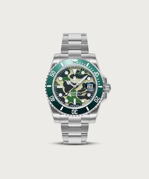 A BATHING APE(アベイシングエイプ)の「TYPE 1 BAPEX(アナログ腕時計・メンズ・ブルー/グリーン・FREE)」の1枚目の写真