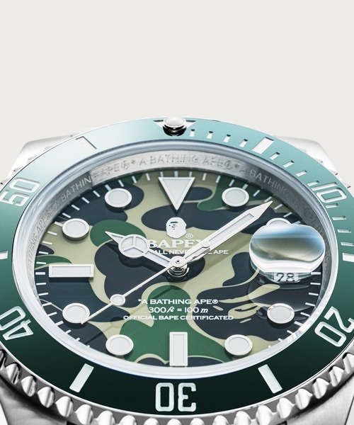 A BATHING APE(アベイシングエイプ)の「TYPE 1 BAPEX(アナログ腕時計・メンズ・ブルー/グリーン・FREE)」の5枚目の写真