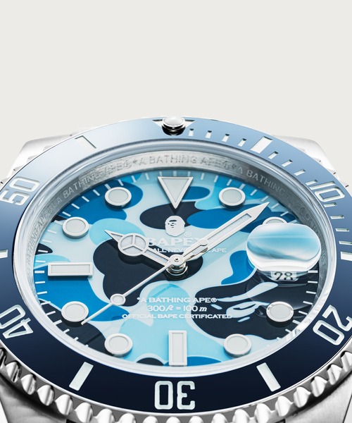 A BATHING APE(アベイシングエイプ)の「TYPE 1 BAPEX(アナログ腕時計・メンズ・ブルー/グリーン・FREE)」の6枚目の写真