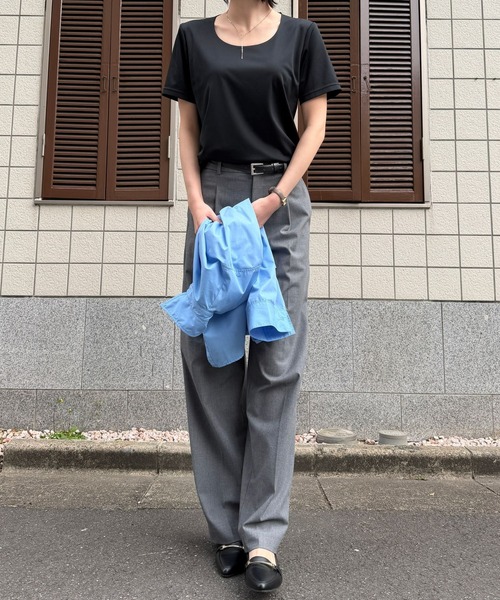 etre pret（エトレプレ）の「多機能ラウンドネック半袖カットソー（Tシャツ/カットソー・レディース・ブラック・7号/9号/11号/13号/15号）」の13枚目の写真