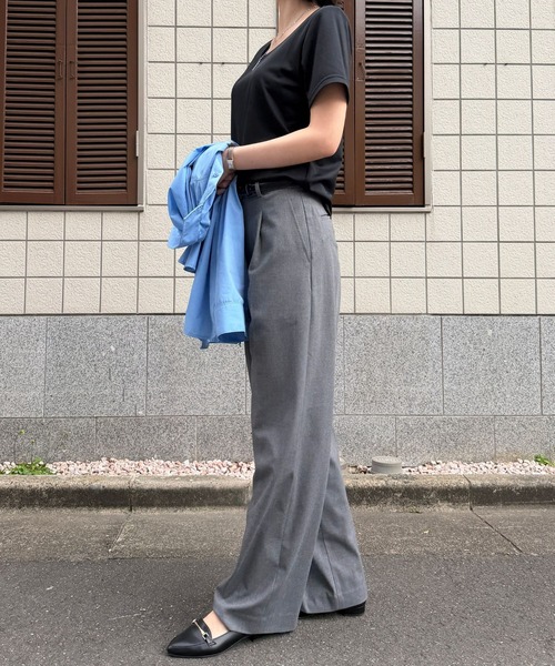 etre pret（エトレプレ）の「多機能ラウンドネック半袖カットソー（Tシャツ/カットソー・レディース・ブラック・7号/9号/11号/13号/15号）」の16枚目の写真