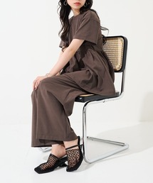 Cassette Chart（カセットチャート）の「【THOUSAND MILE】GATHERED WAIST T-SHIRT ＆ WIDE PANTS セットアップ（セットアップ）」