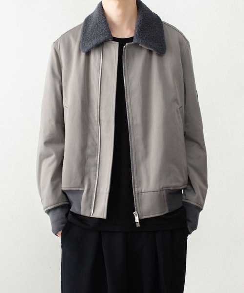 ATTACHMENT(アタッチメント)の「NY/CO サテン B-15 ジャケット / NY/CO SATIN B-15 JACKET(ミリタリージャケット・メンズ・グレー/ブラック・2/1/4/3)」の2枚目の写真