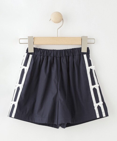 SHOO・LA・RUE(シューラルー)の「【100-130cm】サイドラインショートパンツ(その他パンツ・キッズ・ネイビー/オフホワイト・10/12/11/13)」の2枚目の写真