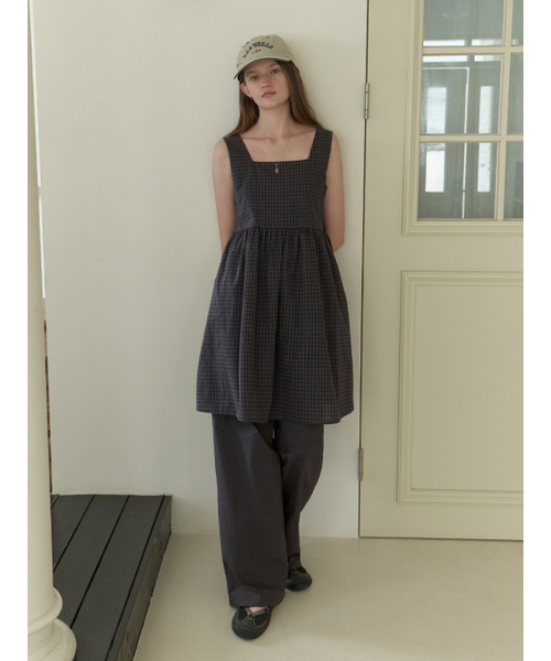 THEMITTEN(ザ・ミトン)の「Sleepy layered one-piece (navy check)(ワンピース・レディース・その他・FREE)」の5枚目の写真